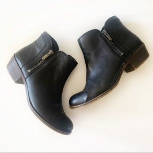 Lucky Brand Breah Black Leather Booties Size 9
